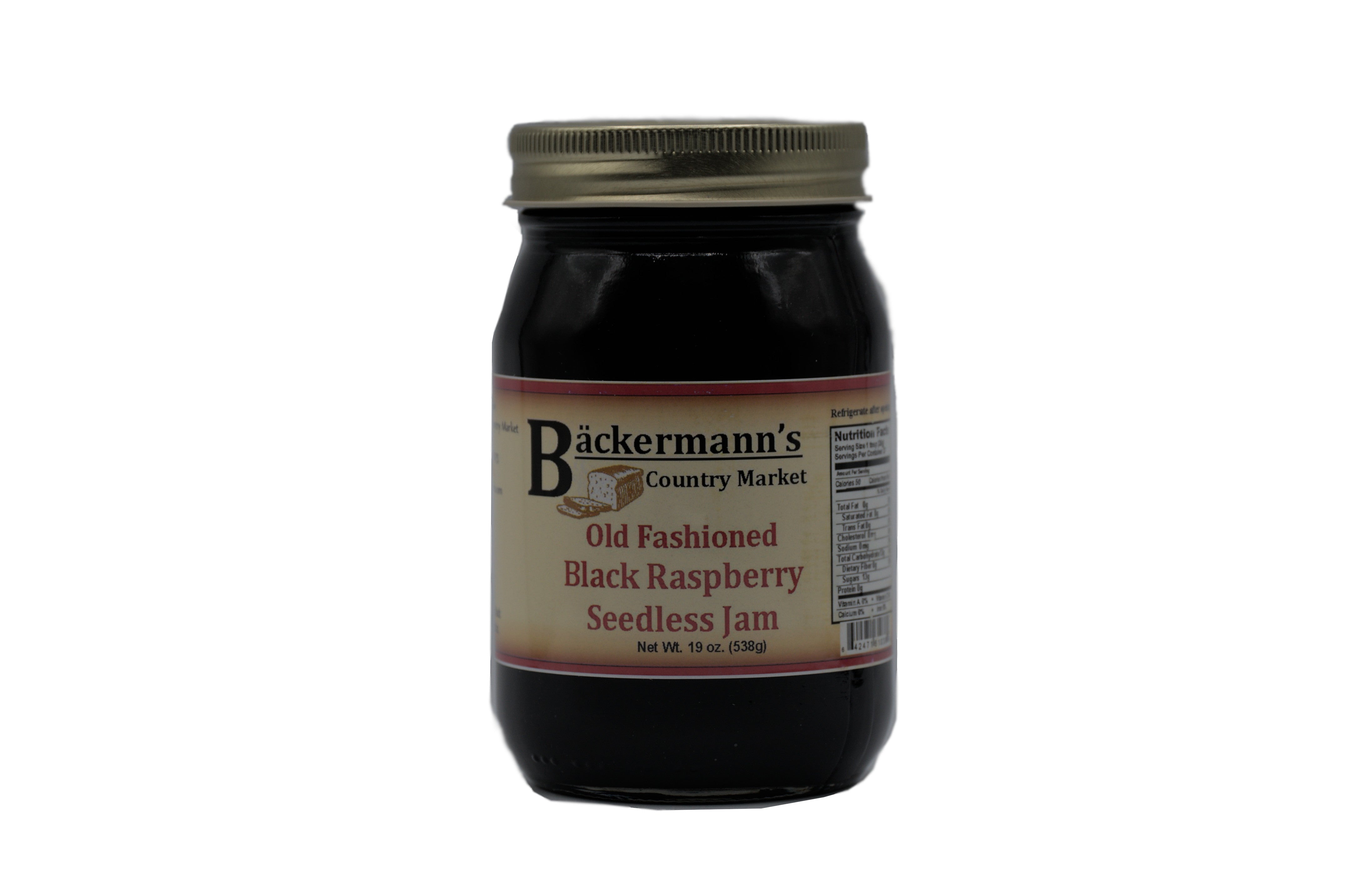 Old Store Raspberry Seedless Jam Old Fashioned Black Raspberry Seedless Jam – Bäckermann’s Country Market